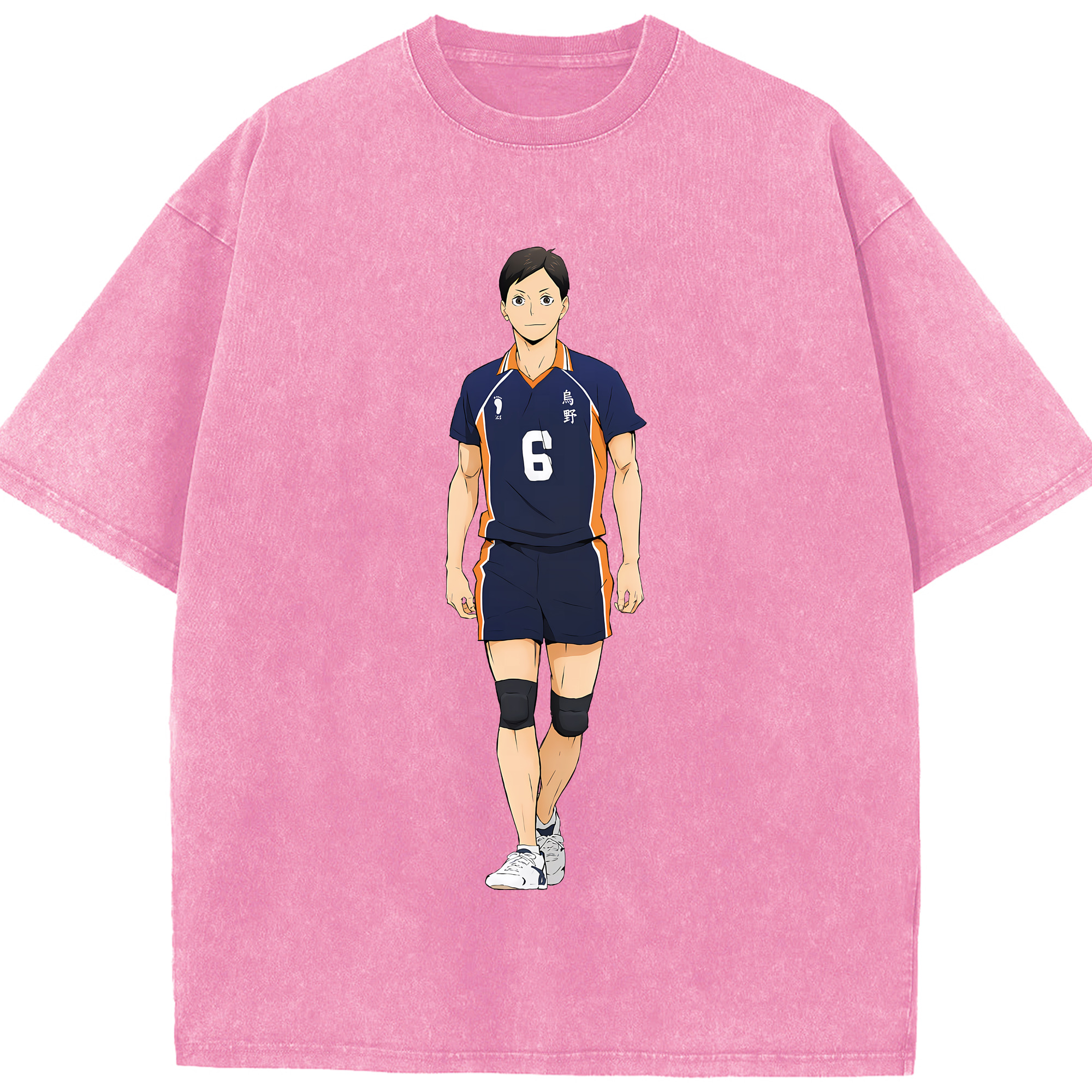 （画像用） ハイキュー!! Haikyu!! 綿100% ヴィンテージ風 半袖Tシャツ（フロントプリント）